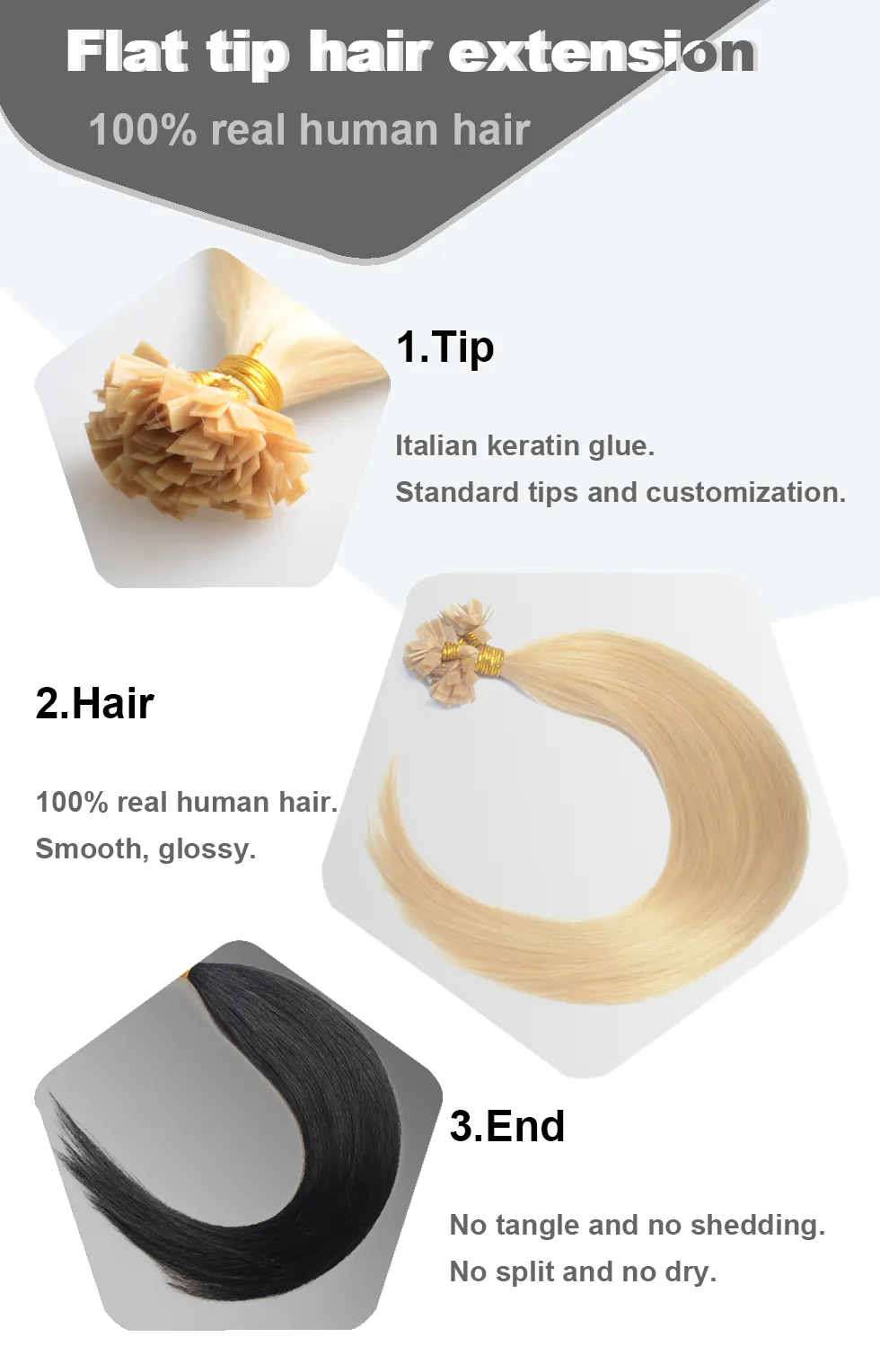 flat tip hair extension flat tip hair extension